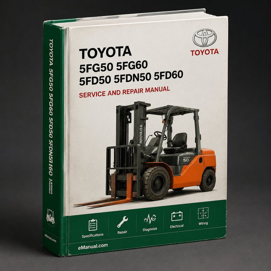 Toyota 5FG50 5FG60 5FD50 5FDN50 5FD60 5FDN60 5FDM60 5FD70 5FDM70 60-5FD80 5FD80 Gabelstapler Service-Reparatur-Werkshandbuch