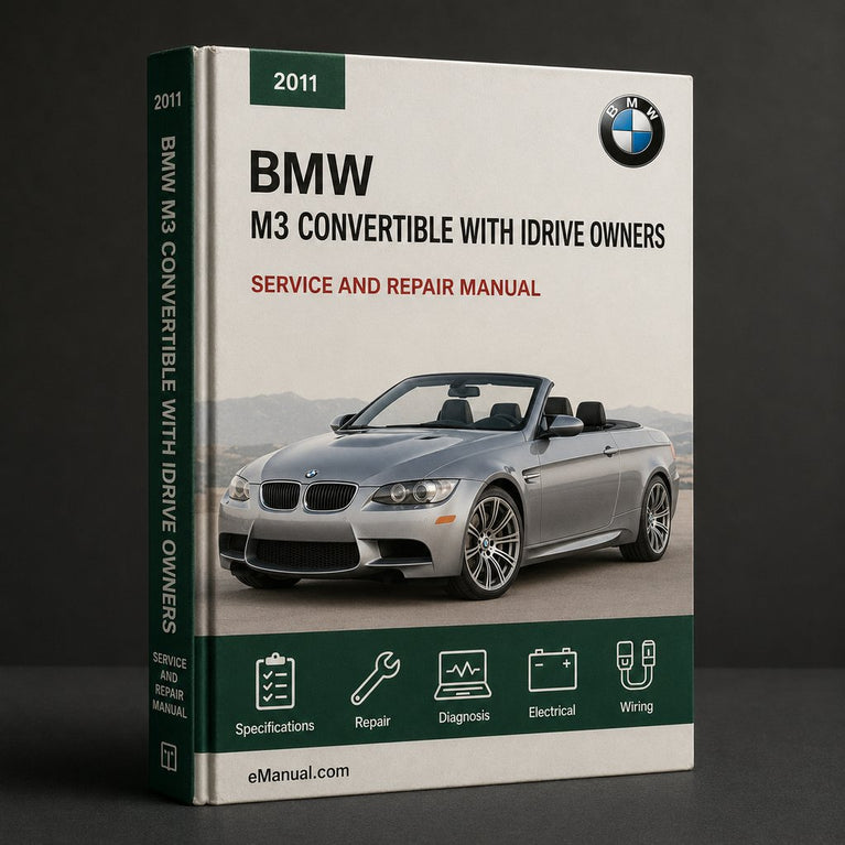 2011 BMW M3 Convertible (with idrive) Owners Manual
