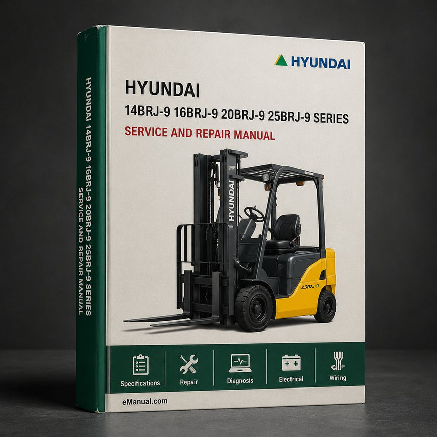 Manual de servicio y reparación de carretillas elevadoras de la serie Hyundai 14BRJ-9 16BRJ-9 20BRJ-9 25BRJ-9