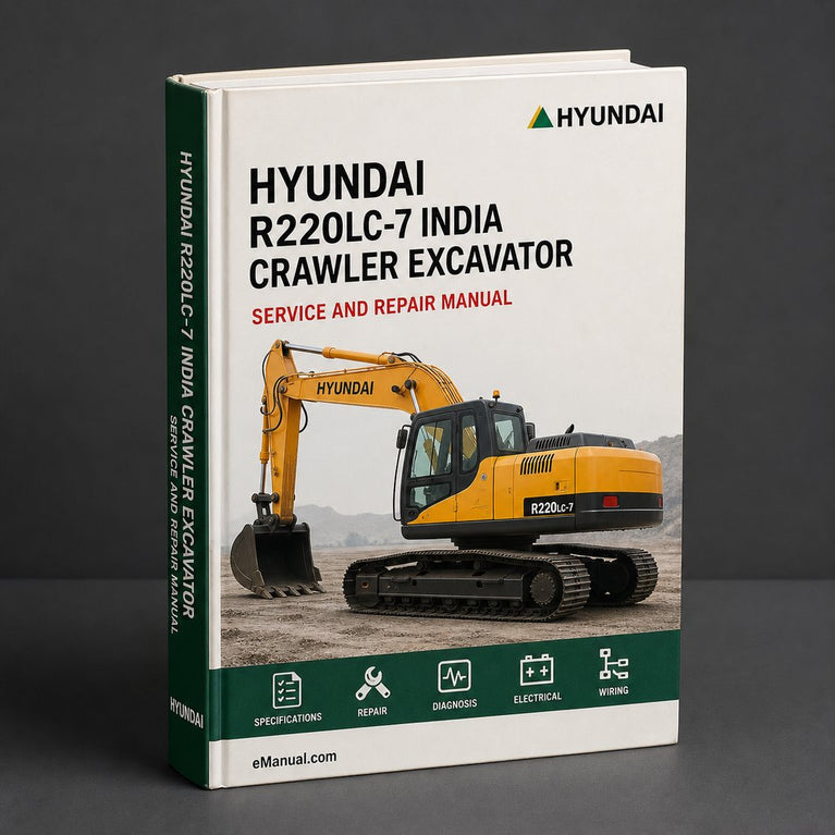 Hyundai R220LC-7(india) Crawler Excavator Service Repair Manual