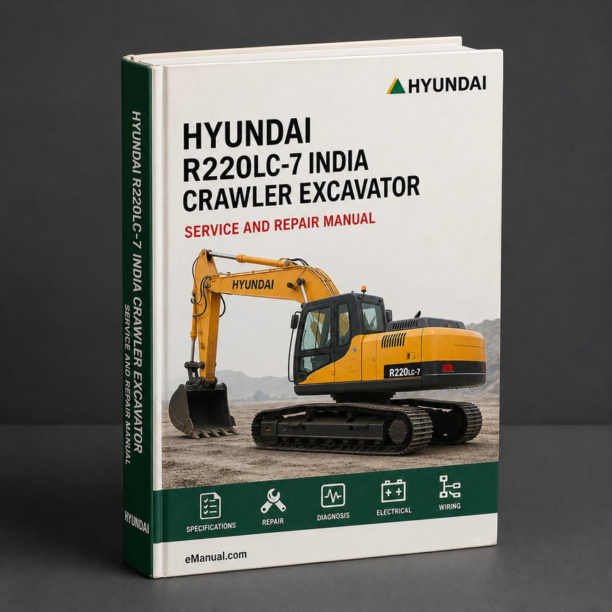 Hyundai R220LC-7(india) Crawler Excavator Service Repair Manual