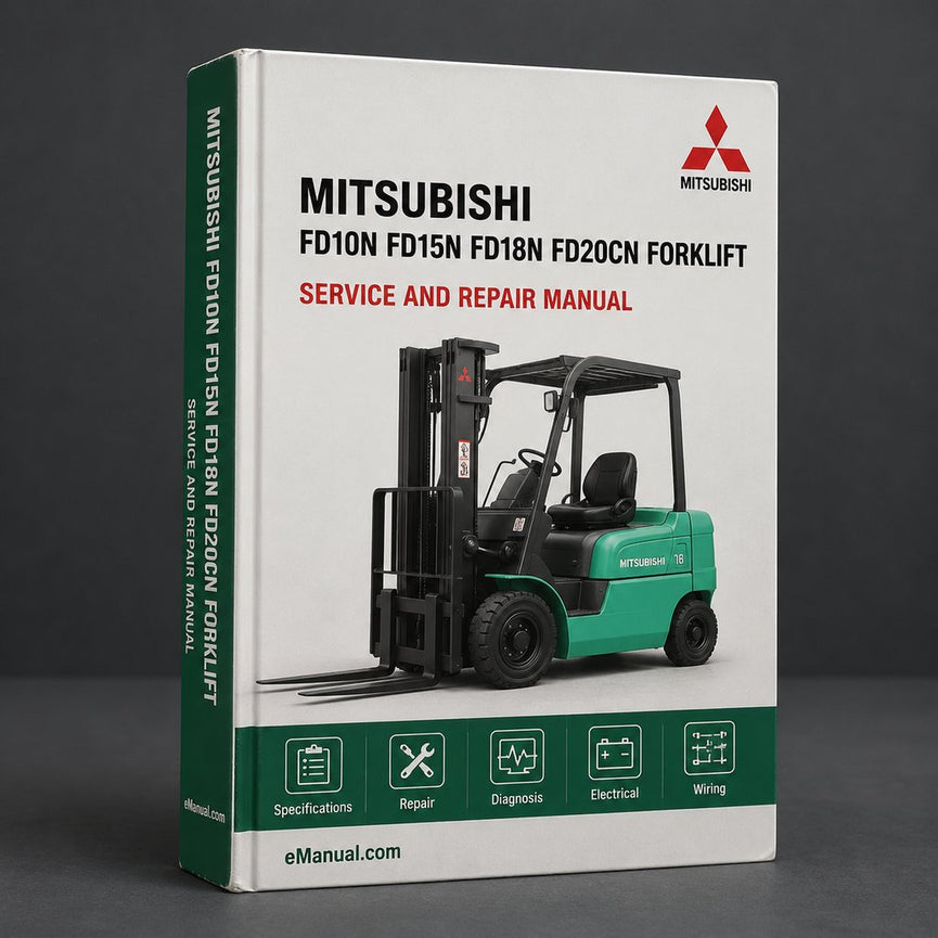Mitsubishi FD10N FD15N FD18N FD20CN Gabelstapler Service-Reparatur-Werkstatthandbuch