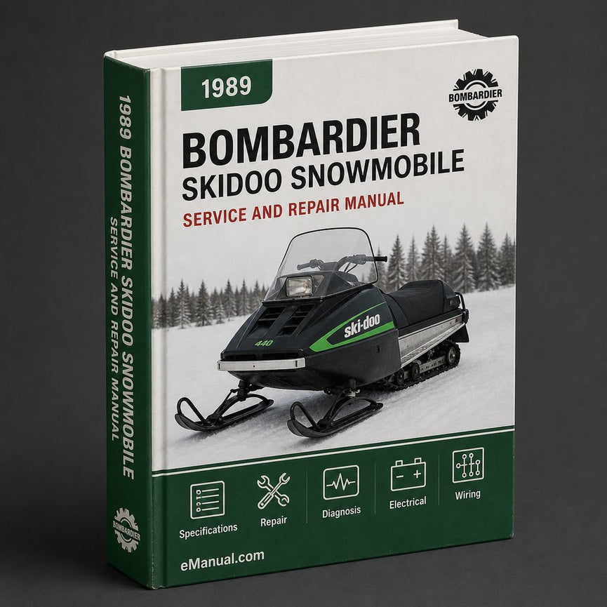1989 Bombardier SkiDoo Schneemobil Reparaturhandbuch
