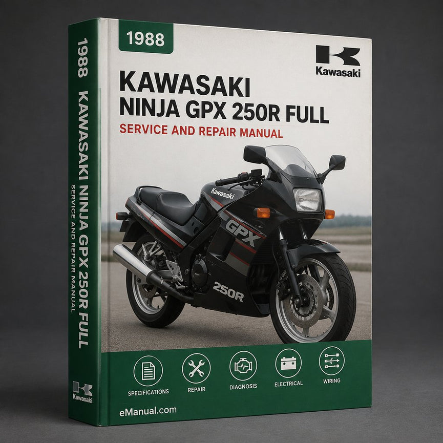 Manual de reparación completo de Kawasaki Ninja GPX 250R 1988-2007