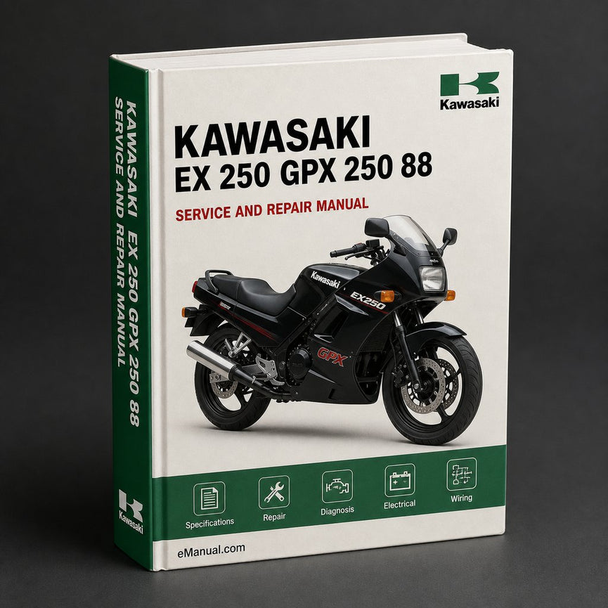Kawasaki EX 250 GPX 250 88 Service Repair Manual Supl