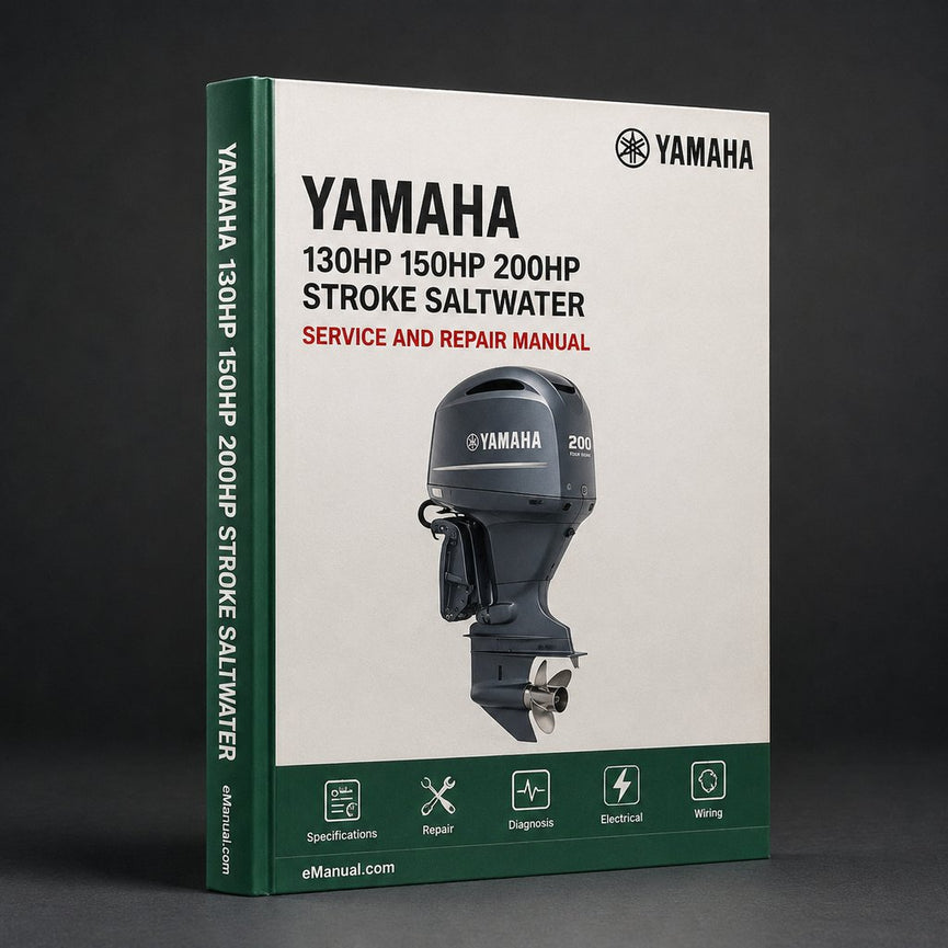 Yamaha 130hp 150hp 200hp 2 Stroke Saltwater Series Outboard Complete Workshop Service Repair Manual 1999 2000 2001 2002 2003