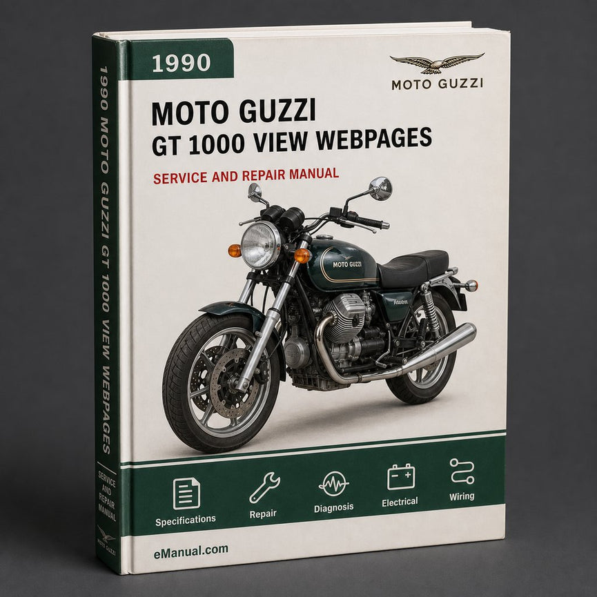 1990 MOTO GUZZI GT 1000 parts list catalogue Manual View webpages (   )