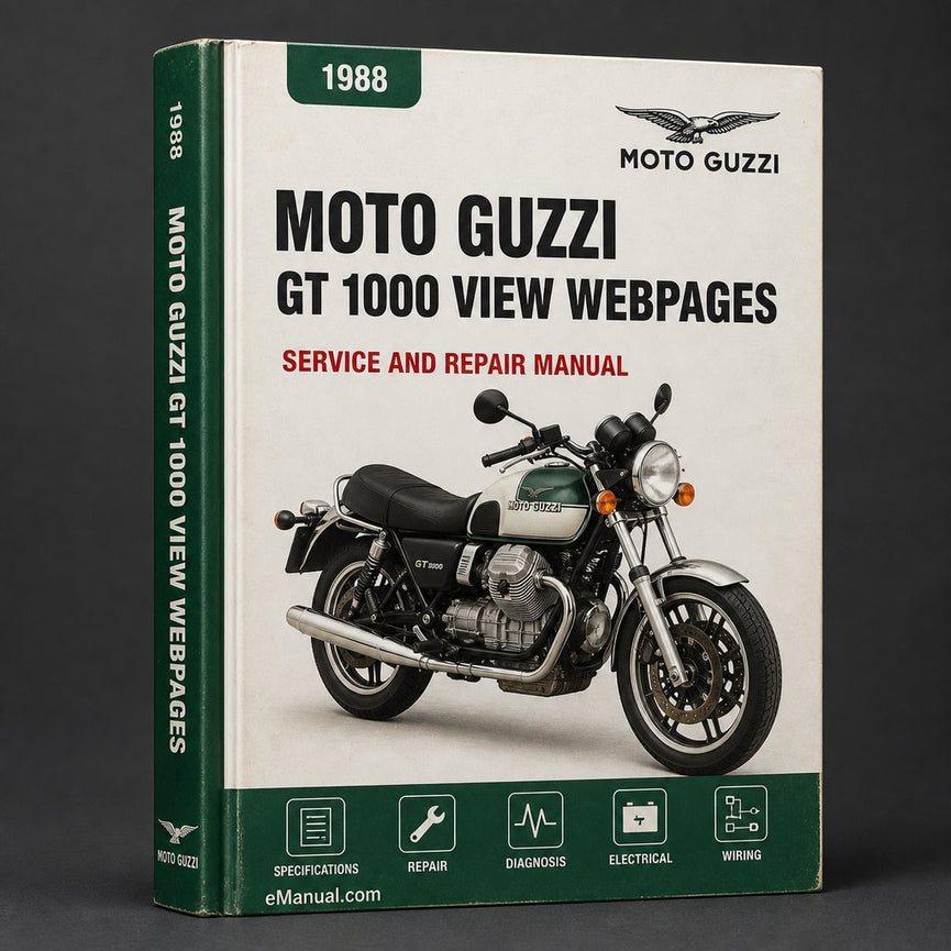 1988 MOTO GUZZI GT 1000 parts list catalogue Manual View webpages (   )