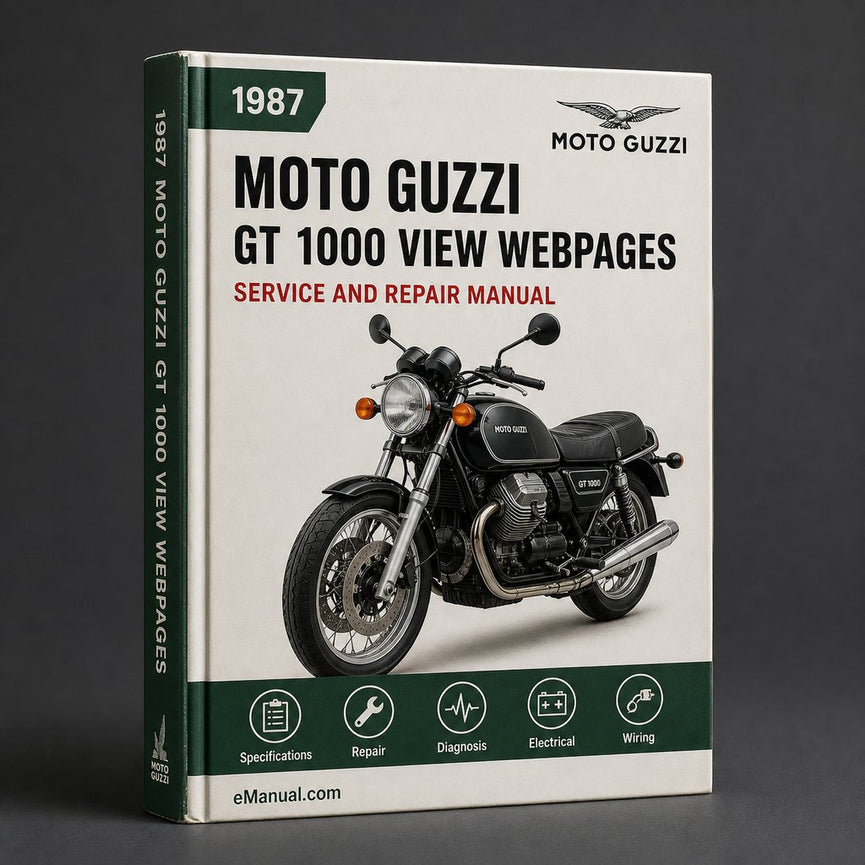 1987 MOTO GUZZI GT 1000 parts list catalogue Manual View webpages (   )