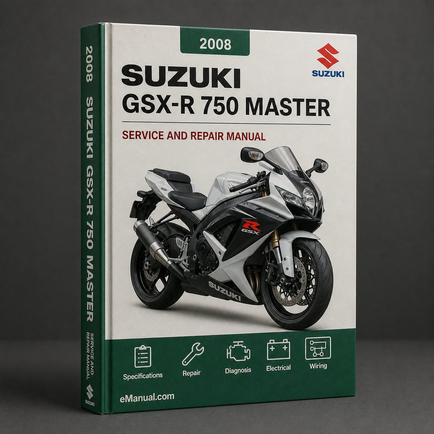 2008-2009 Suzuki GSX-R 750 Master Service-Reparaturhandbuch