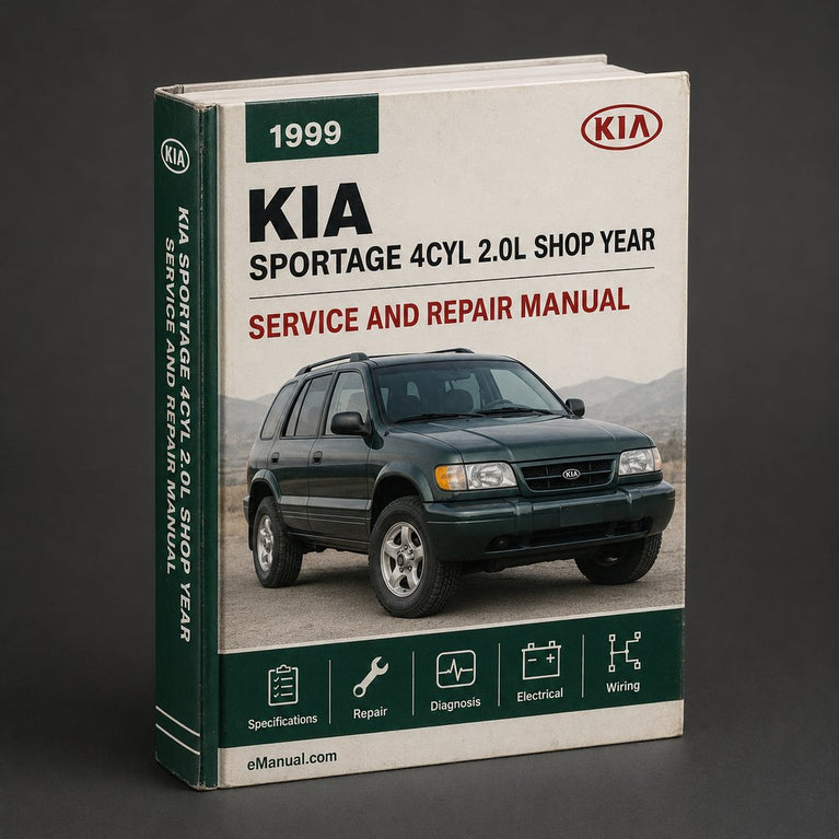 KIA Sportage 1999 4CYL (2.0L) OEM Factory Shop Service Repair Manual FSM Year Specific