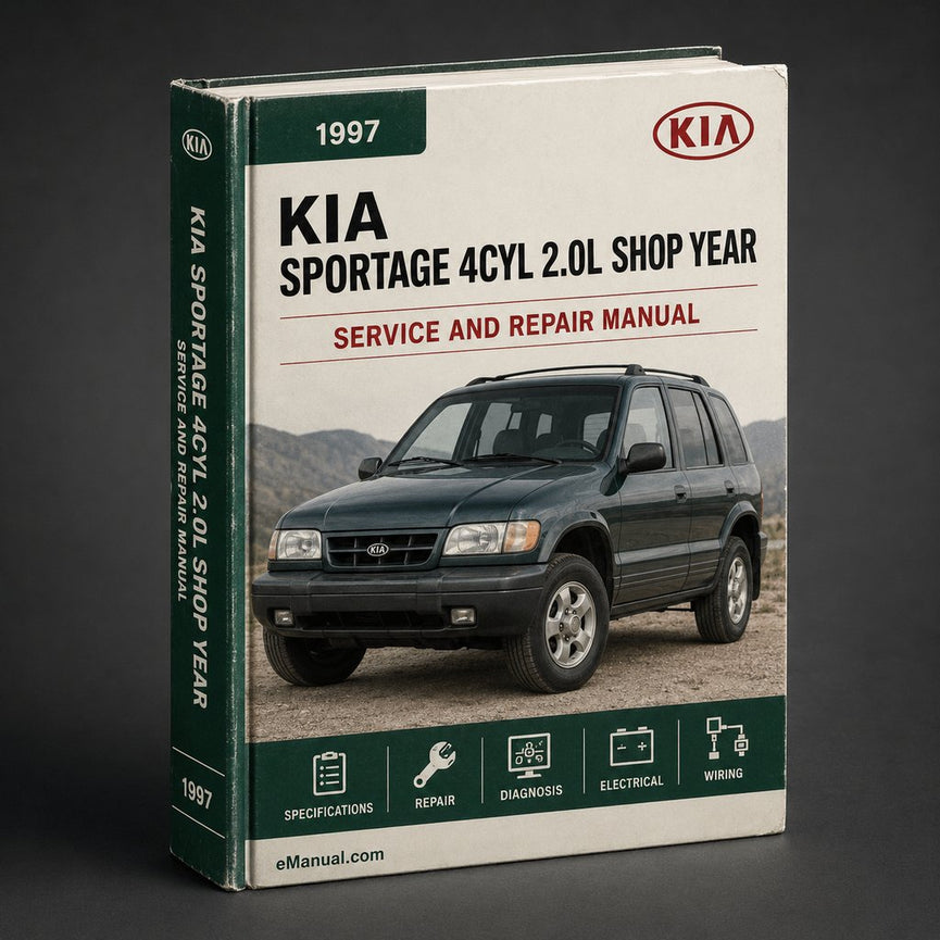 KIA Sportage 1997 4CYL (2.0L) OEM Factory Shop Service Repair Manual FSM Year Specific