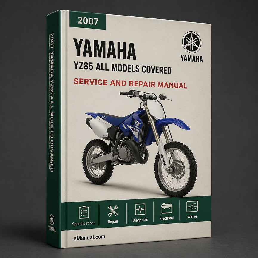 Yamaha YZ85 Workshop Repair Manual All 2007-2009 ModelS COVERED