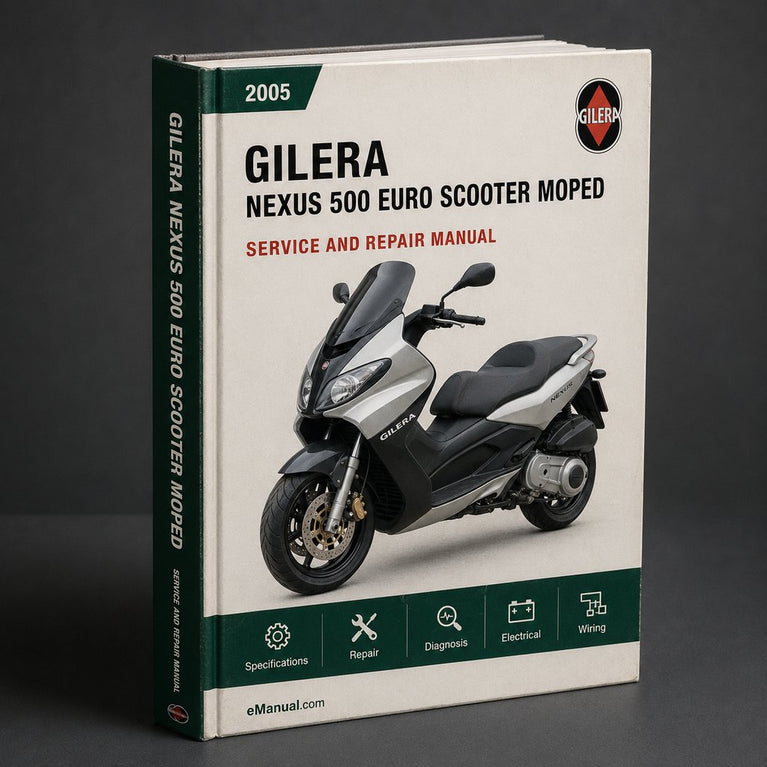 Manual de servicio y reparación del ciclomotor y scooter Gilera Nexus 500 Euro 3 2005