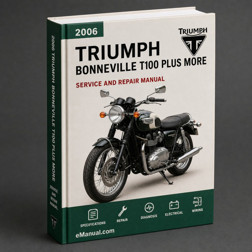 2006 Triumph Bonneville T100 und mehr Service-Reparaturhandbuch