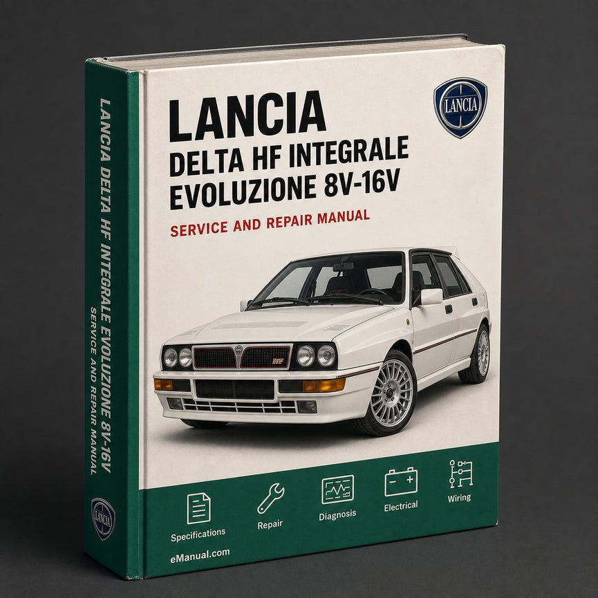 Lancia Delta HF Integrale Evoluzione 8V-16V Werkswartungs- und Reparaturwerkstatthandbuch
