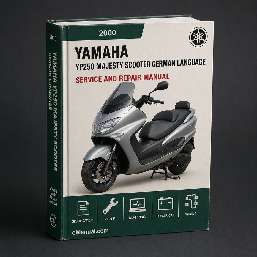 2000 Yamaha YP250 Majesty Scooter German Language Workshop Factory Service Repair Manual