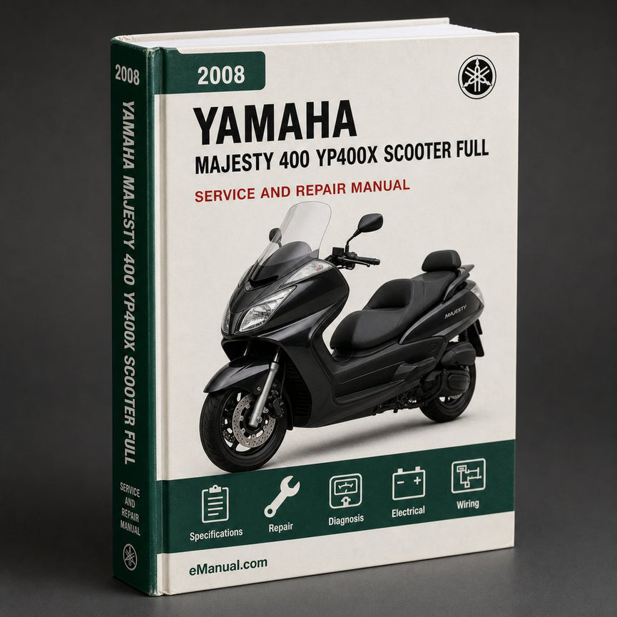 Manual de servicio y reparación completo del scooter Yamaha MAJESTY 400 YP400X 2008-2012