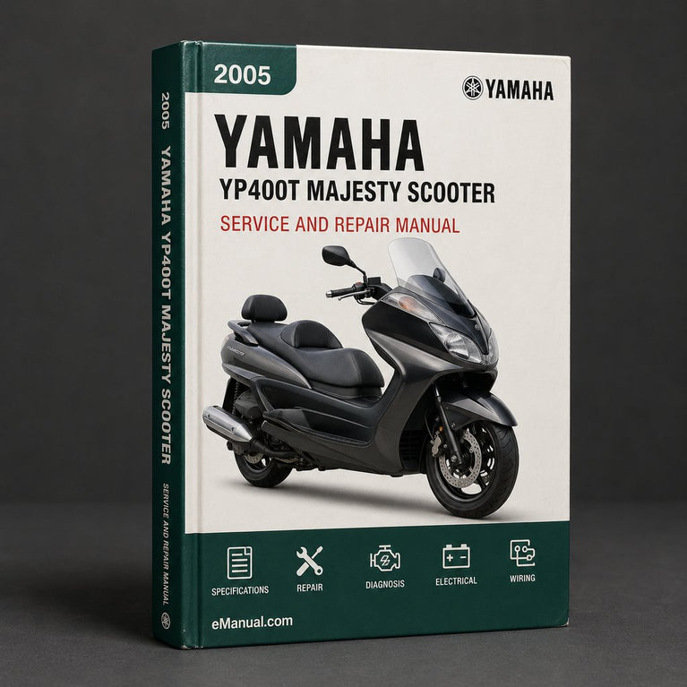 Service- und Reparaturhandbuch für den Motorroller Yamaha YP400T Majesty, 2005-2007