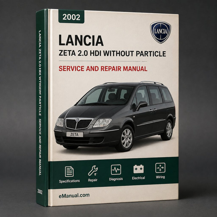 Lancia Zeta 2.0 HDi (Without particle filter) 2002 Service M