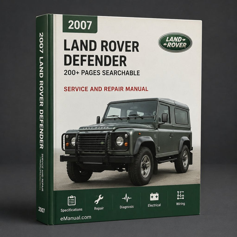 Wartungs- und Reparaturhandbuch für Land Rover Defender 2007–2009 (mehr als 1.200 Seiten, durchsuchbare Einzeldatei)