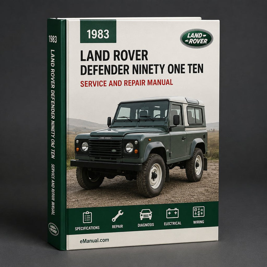 1983-1990 Land Rover Defender Ninety &amp; One Ten Werkstatt-Service-Reparaturhandbuch