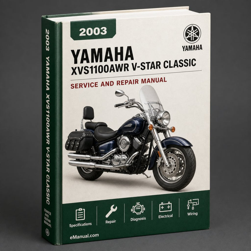 Yamaha XVS1100AWR V-Star Classic 2003 Service- und Reparaturhandbuch