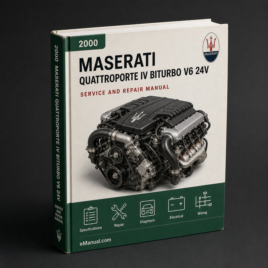Maserati Quattroporte IV Biturbo V6 24V 4AC 2000 2800Engine 1994-2001 Service Repair Workshop Manual