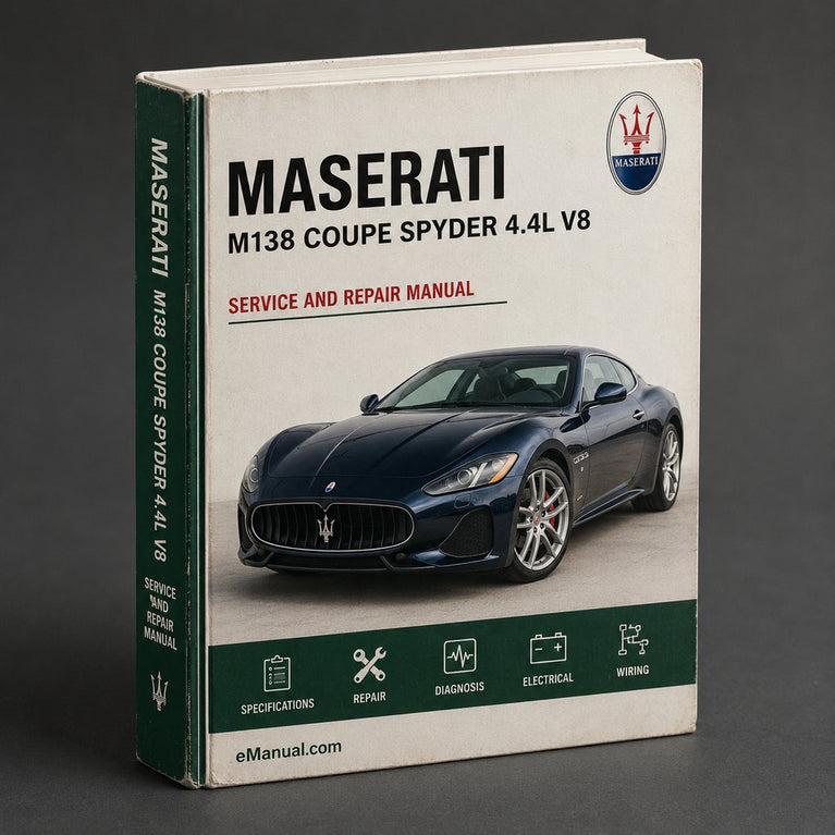 MASERATI M138 COUPE SPYDER 4.4L V8 Workshop & Parts Manual