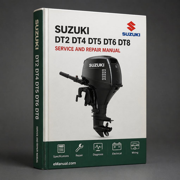 Suzuki DT2 DT4 DT5 DT6 DT8 DT9.9 DT15 Outboard Motor Complete Workshop Service Repair Manual 1983 1984 1985 1986 1987 1988