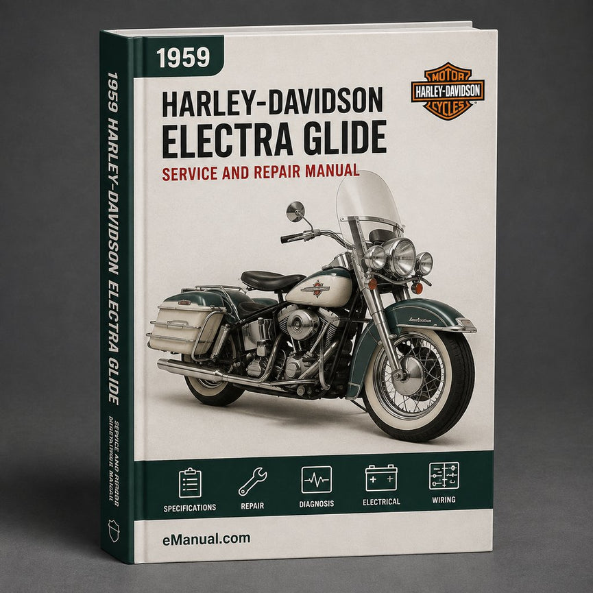 Harley-Davidson Electra Glide 1959 Werkswartungs- und Reparaturhandbuch