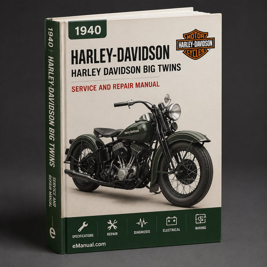 Harley Davidson Big Twins 1940-1947 Werkstatt-Service-Reparaturhandbuch