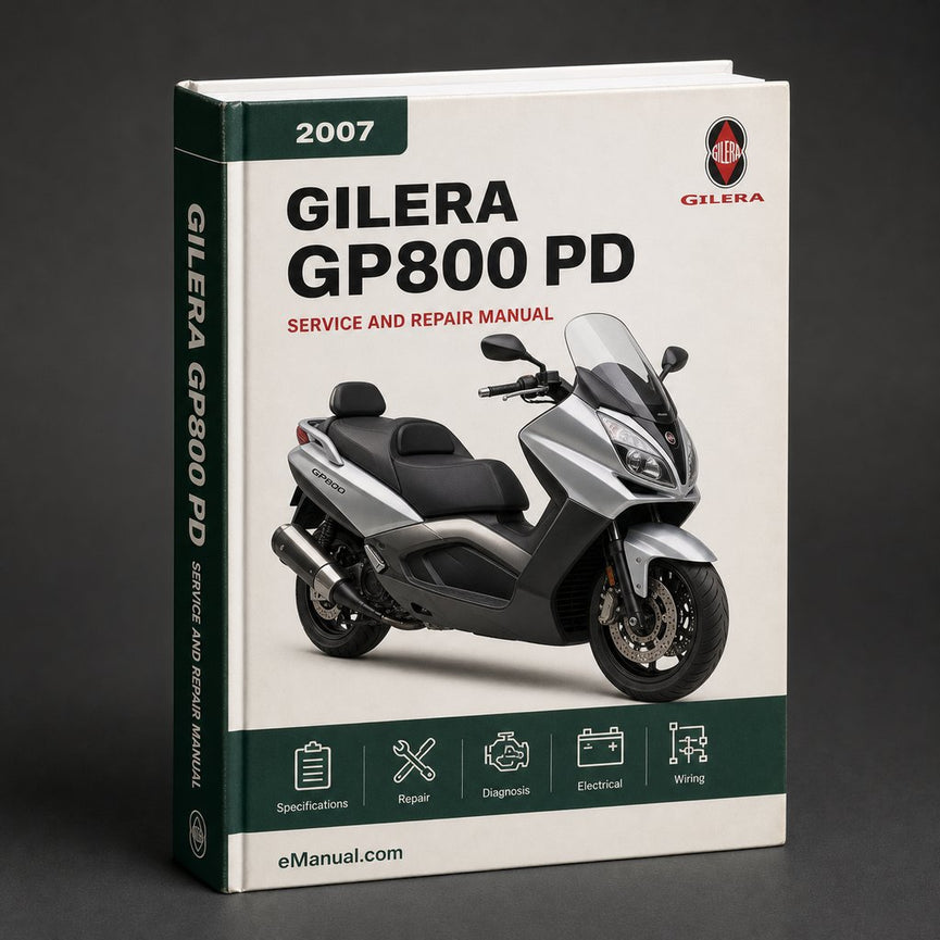 2007-2009 Gilera GP800 Werkstatt-Service-Reparaturhandbuch 2007 2008 2009