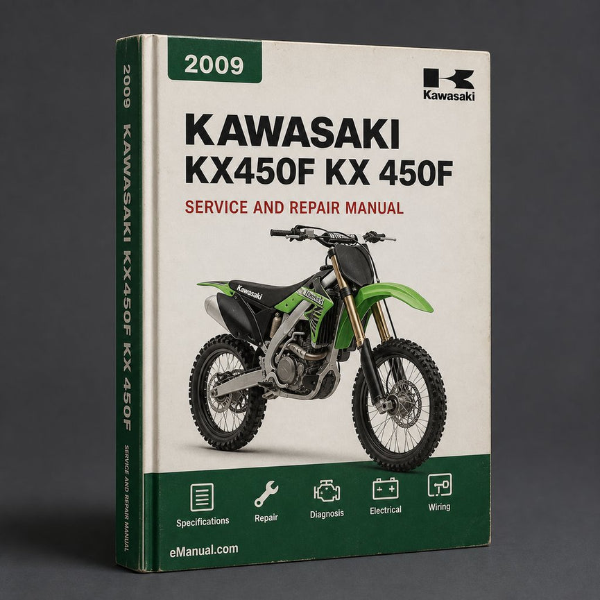 Manual de servicio y reparación de Kawasaki KX450F 2009-2011 KX 450F