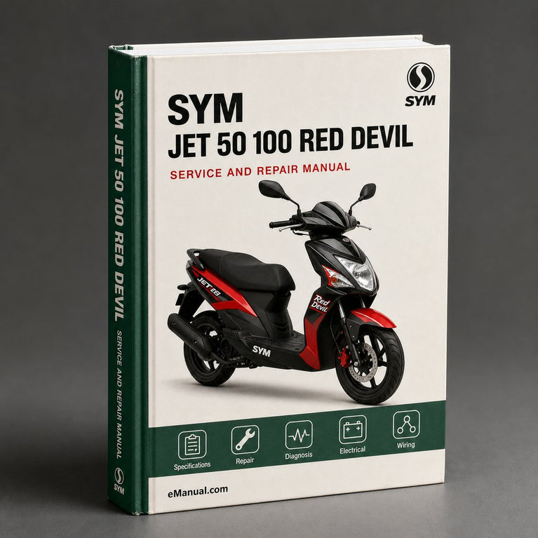 SYM JET 50 100 RED DEVIL Scooter Service-Reparaturhandbuch