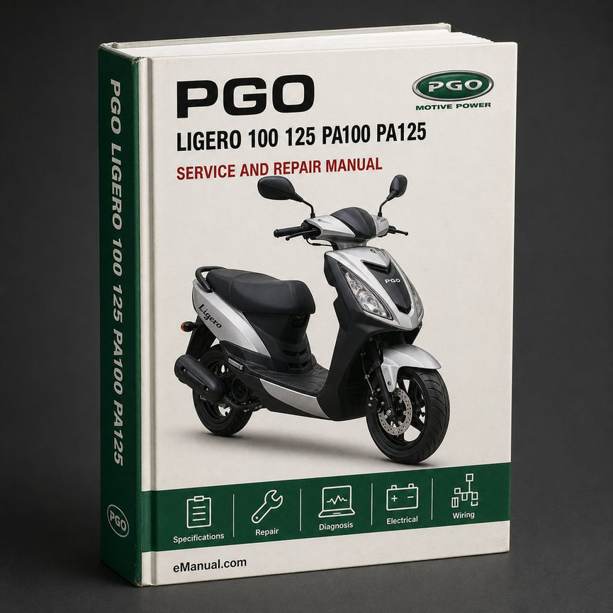 PGO LIGERO 100 125 PA100 PA125 Scooter Service Repair Manual