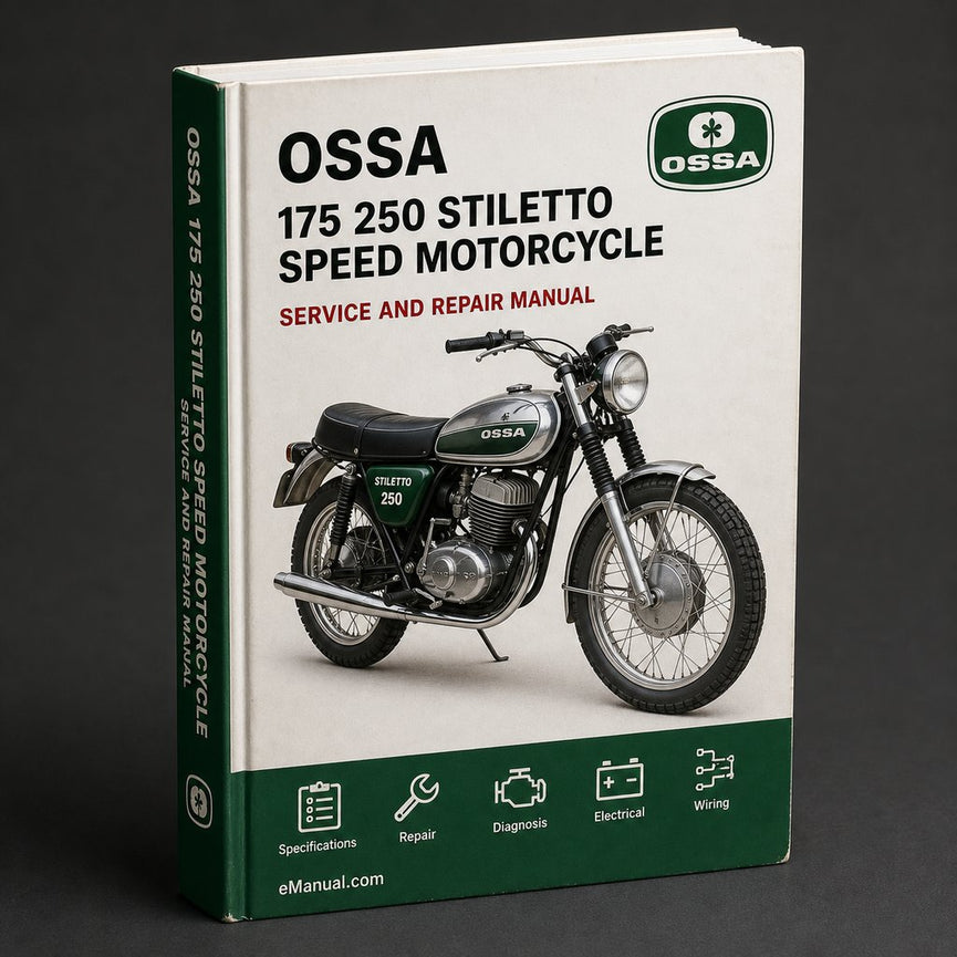 OSSA 175 250 STILETTO 5-GANG-Motorrad-Service-Reparaturhandbuch
