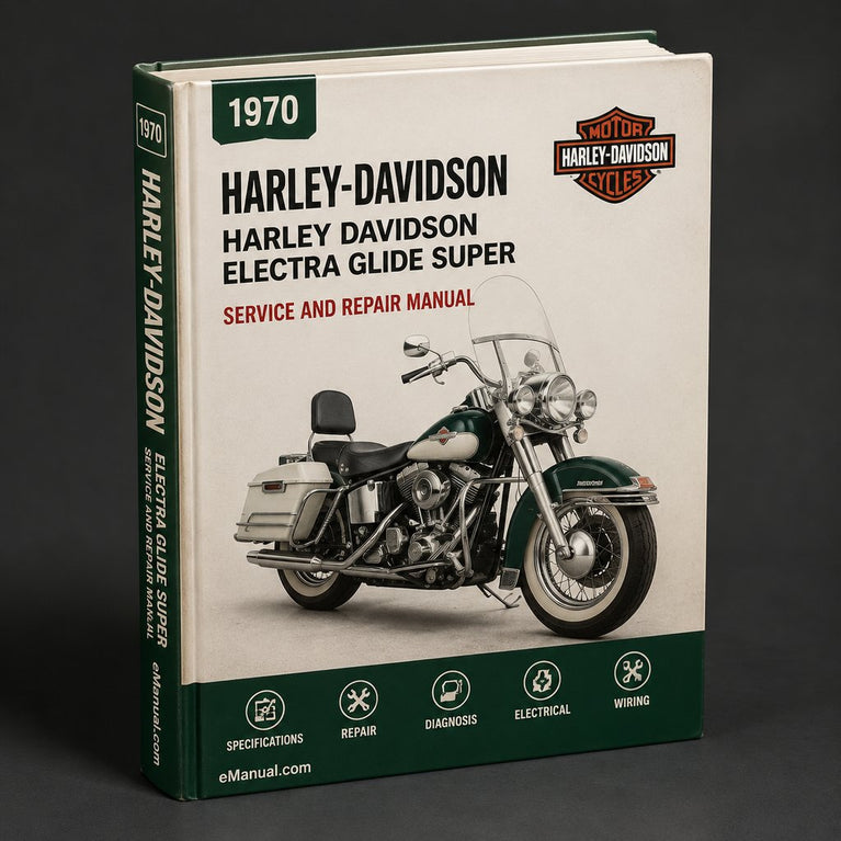 Harley Davidson Electra Glide Super Glide 1970-1972 Factory