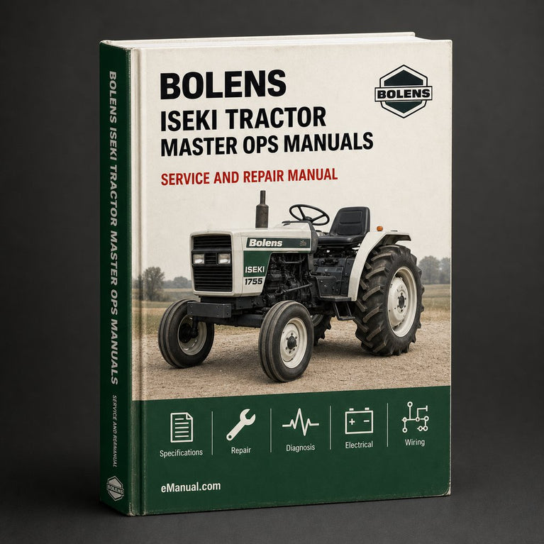 Bolens Iseki tractor master Repair ops & parts Manuals