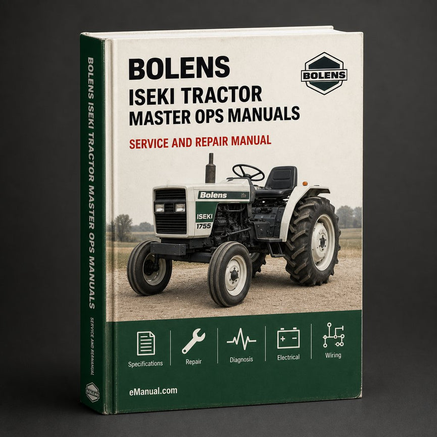 Bolens Iseki tractor master Repair ops & parts Manuals