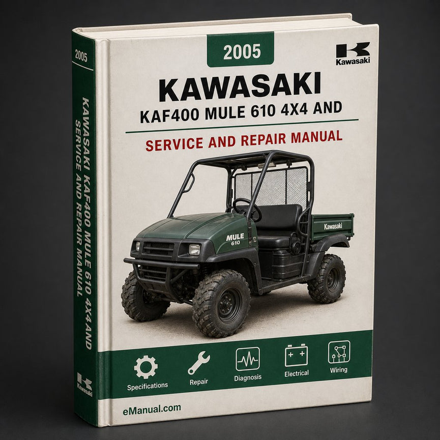 2005 Kawasaki KAF400 Mule 610 4x4 and Mule 600 Service Repair Manual Download 05 PDF