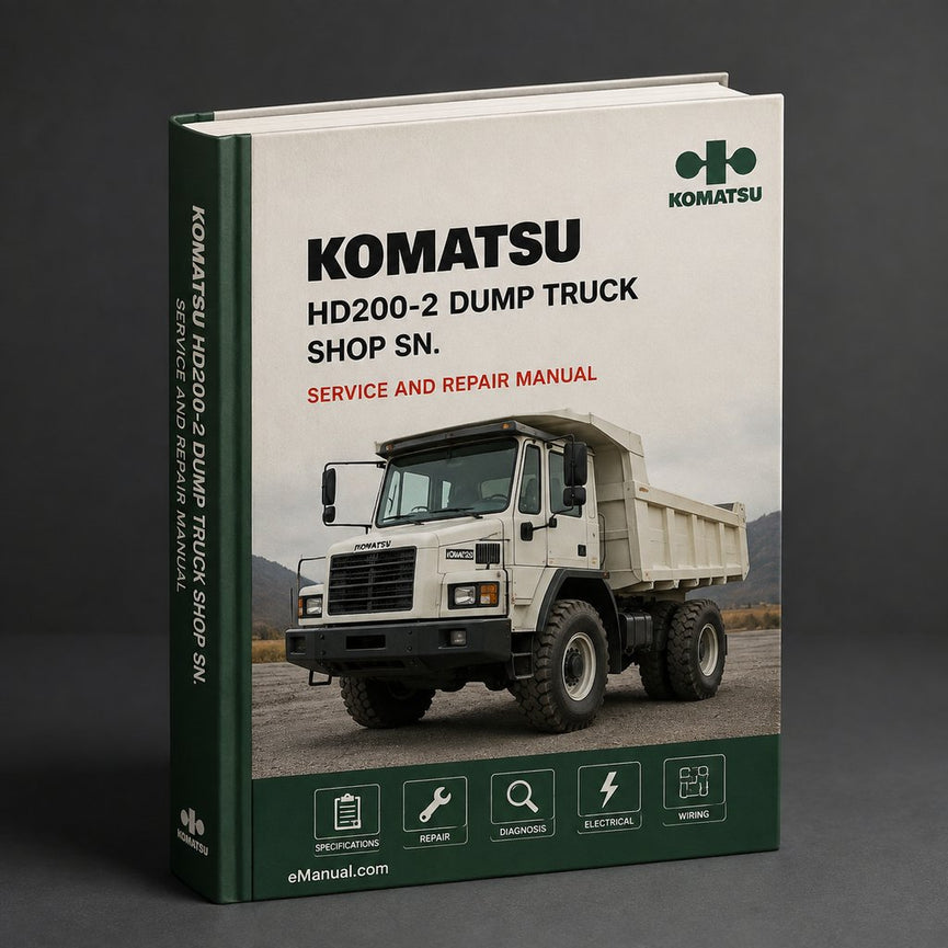 Komatsu HD200-2 Dump Truck Service Shop Manual Download (SN 1002 and up ) PDF