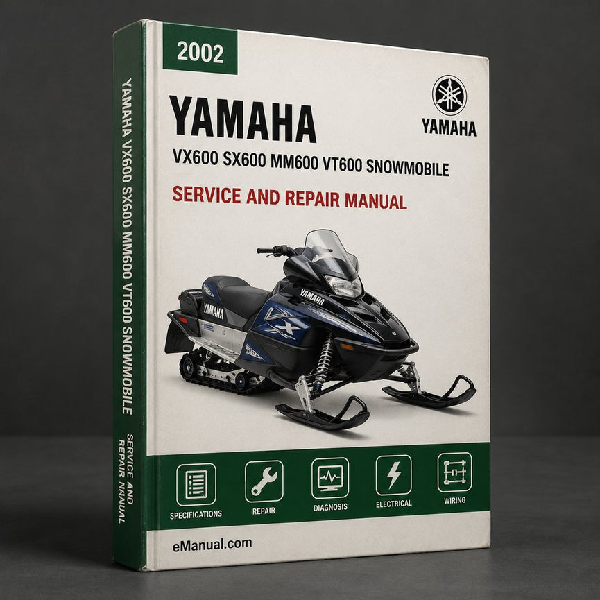 Yamaha VX600 SX600 MM600 VT600 Snowmobile Full Service & Repair Manual 2002-2003