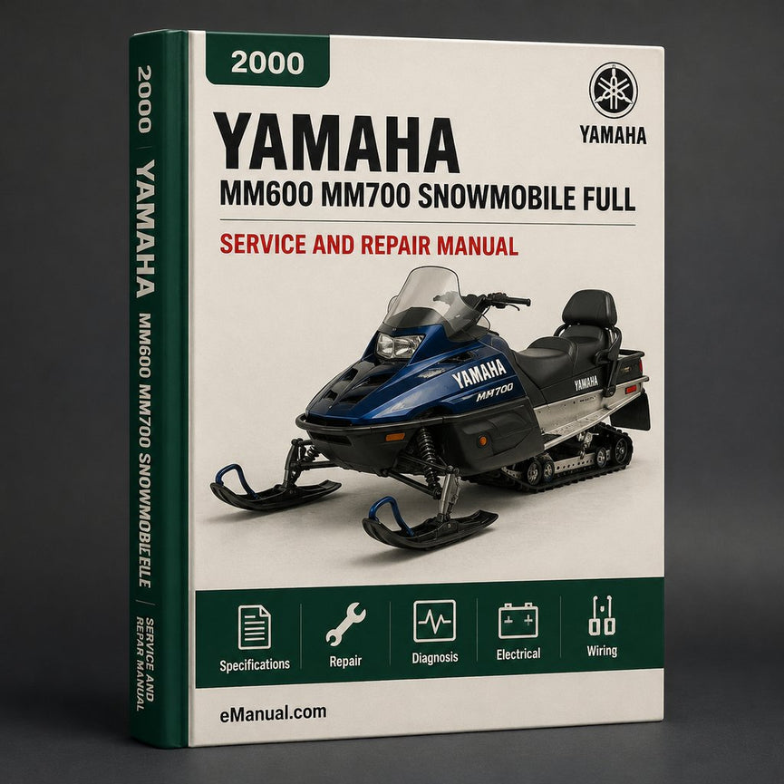 Yamaha MM600 MM700 Snowmobile Full Service & Repair Manual 2000-2002
