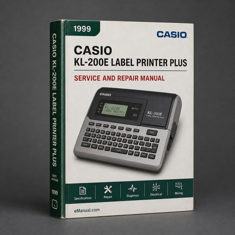 CASIO KL-200E LABEL PRINTER 1999 Repair Manual Plus Parts List