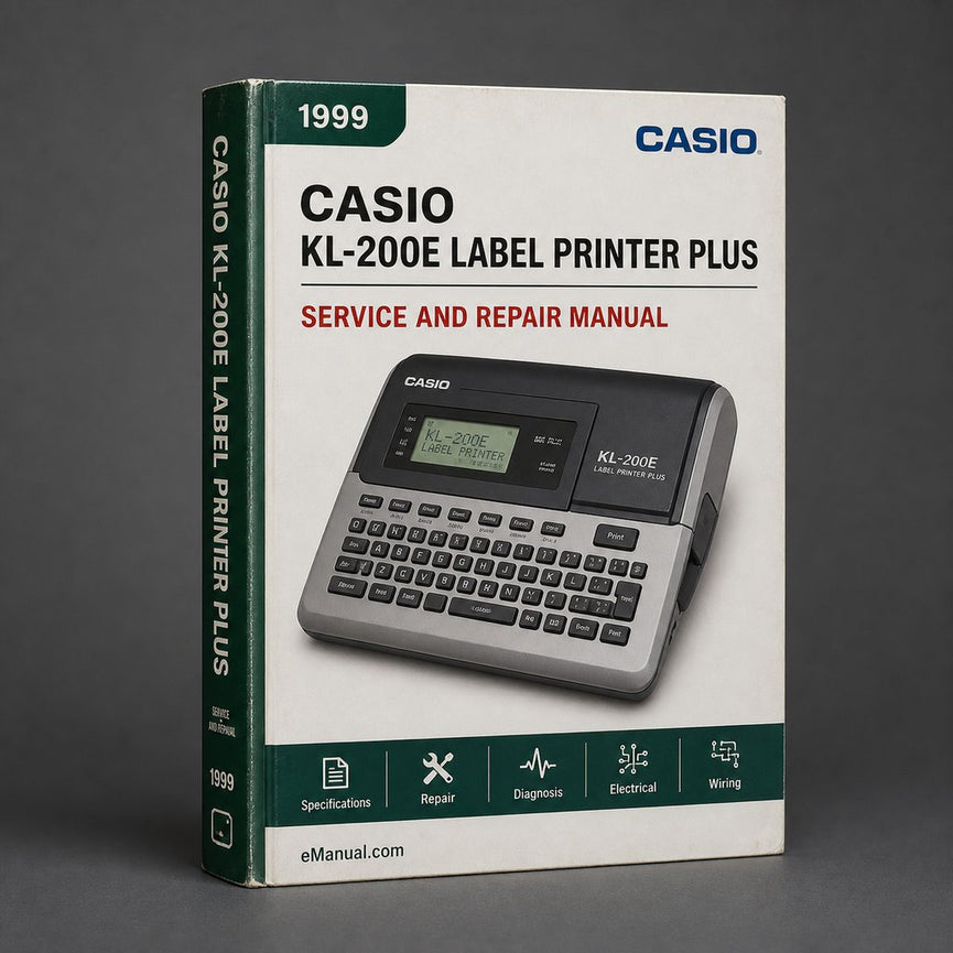 CASIO KL-200E LABEL PRINTER 1999 Repair Manual Plus Parts List