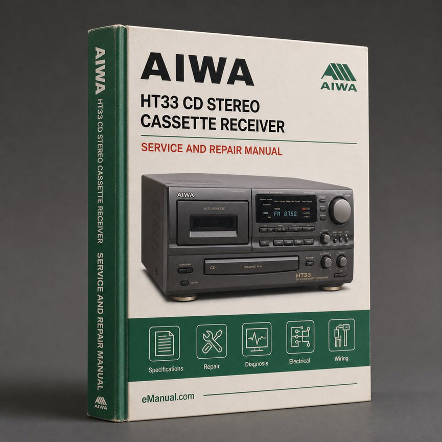 Parts List Manual Aiwa Z HT33 CD Stereo CASSETTE Receiver