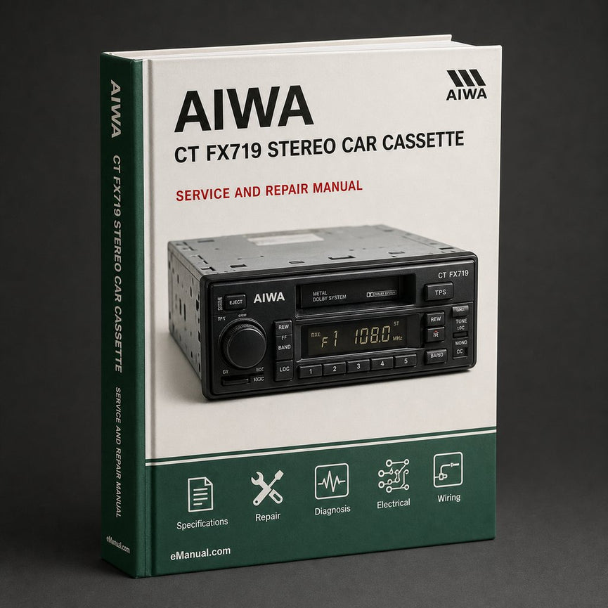 Aiwa CT FX719 Stereo CAR CASSETTE Receiver Parts List Manual