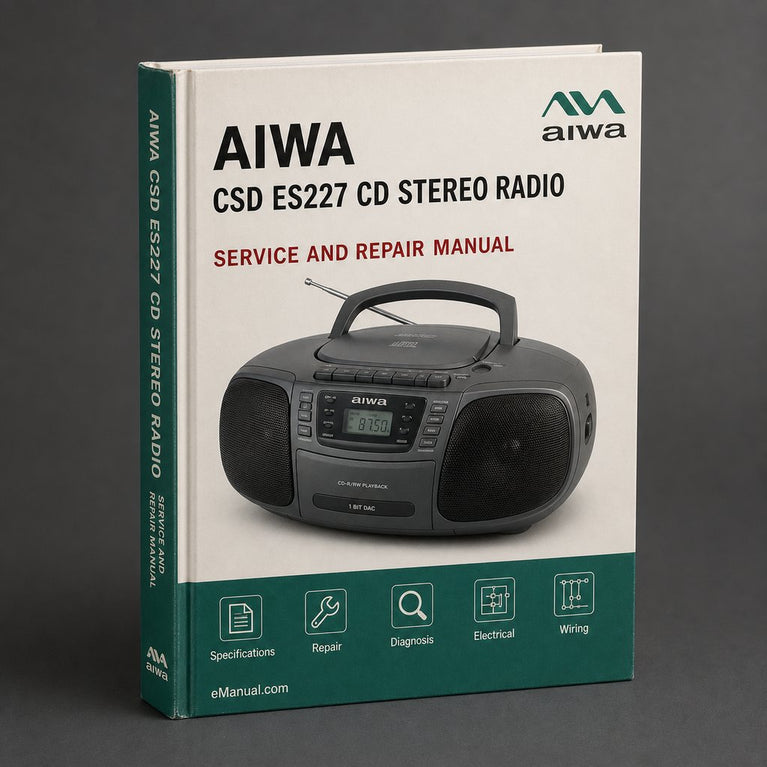 Parts List Manual Aiwa CSD ES227 CD Stereo RADIO CASSETTE RECORDER