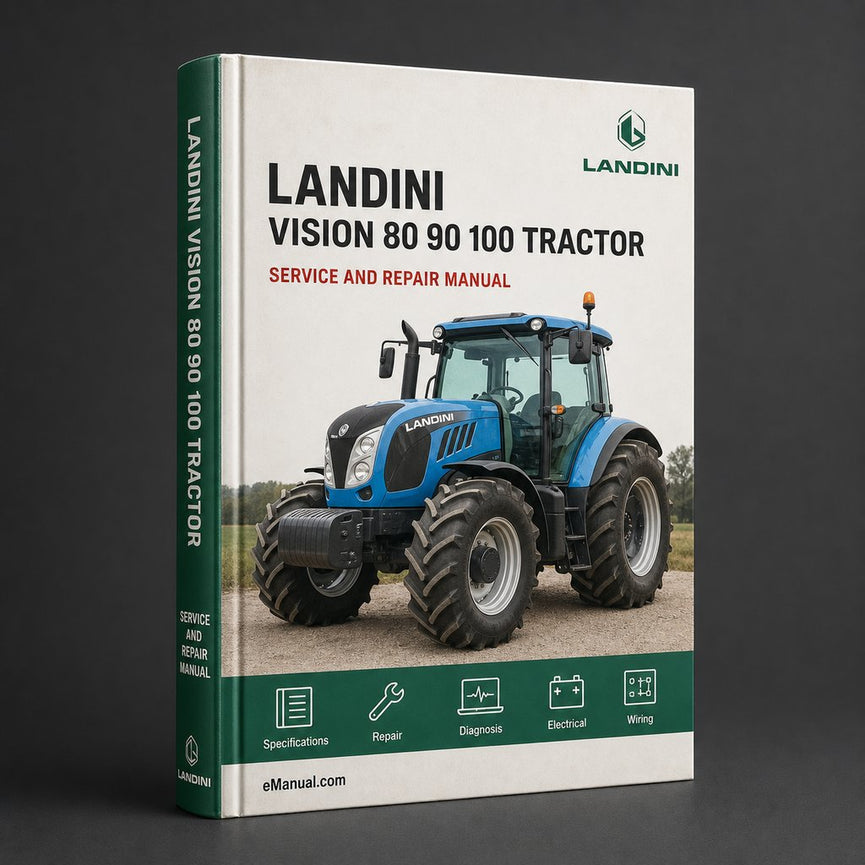 Landini Vision 80 90 100 Tractor Complete Workshop Service Repair Manual